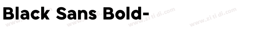 Black Sans Bold字体转换